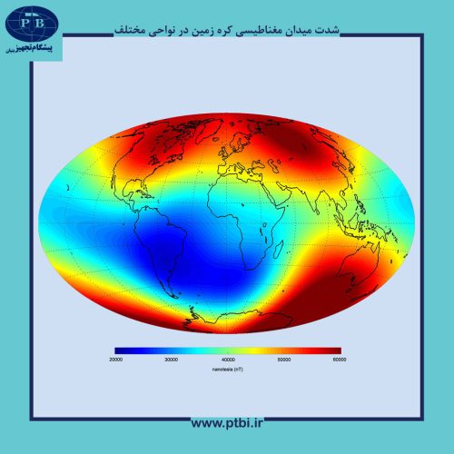 شدت میدان مغناطیسی کره زمین در نواحی مختلف، پیشگام تجهیز بنیان